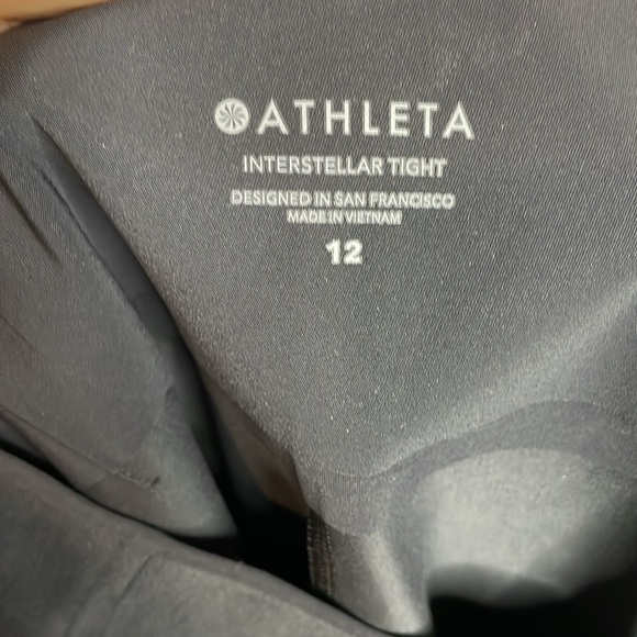 Athleta | Women’s Black Interstellar Pants Size 12 Split Front - Picture 8 of 9